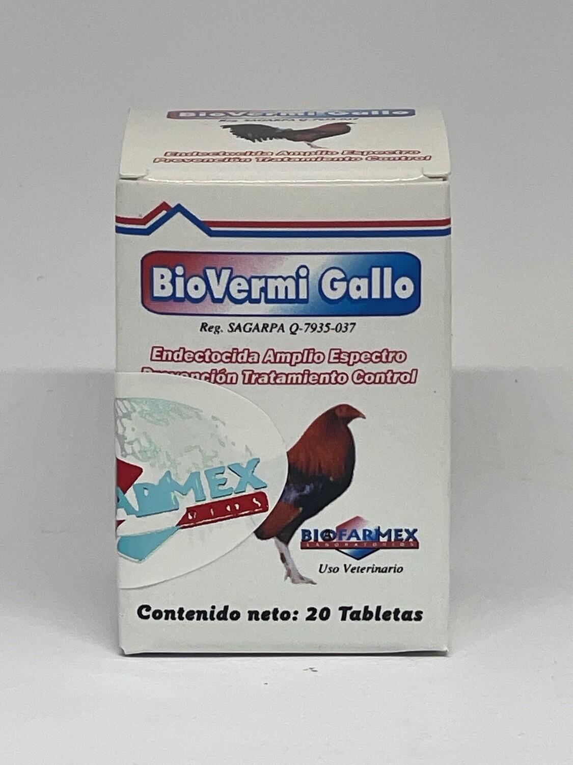 BIOVERMI GALLO 20 TABLETAS
