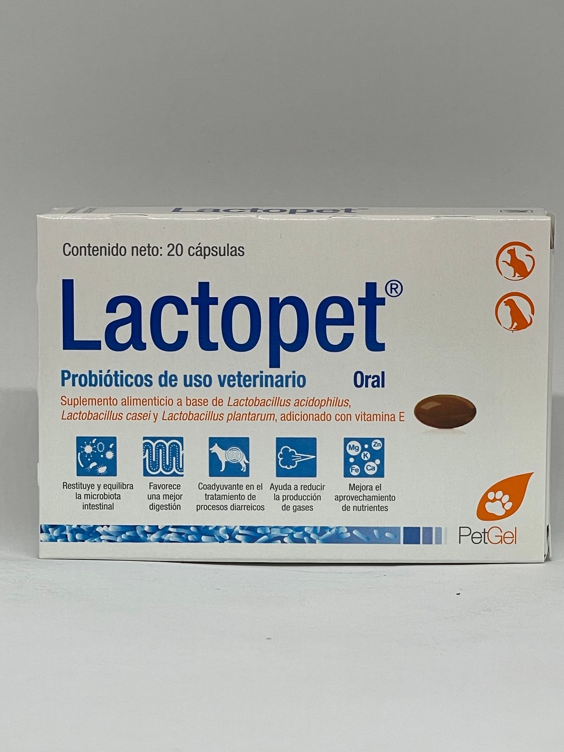 LACTOPET 20 CAPSULAS
