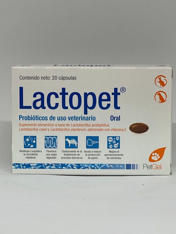 LACTOPET 20 CAPSULAS