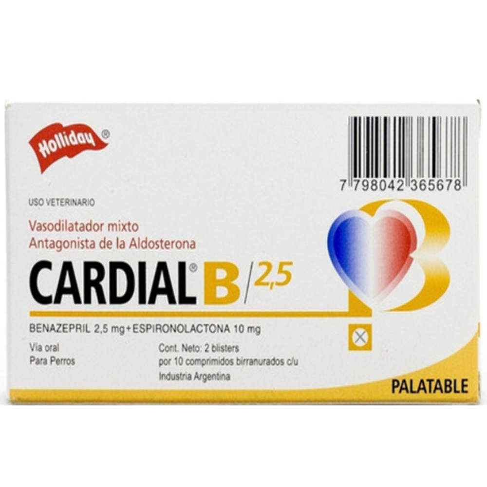 CARDIAL B 2.5 MG 20 COMP. HOLLIDAY