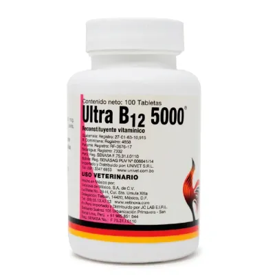 ULTRA B12 5000, 100 TABLETAS
