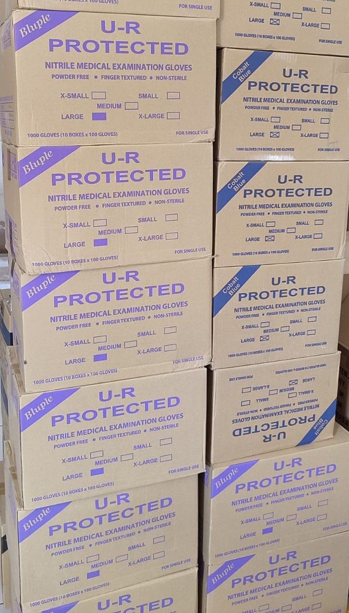 Guantes de Nitrilo (Azul y Negro)