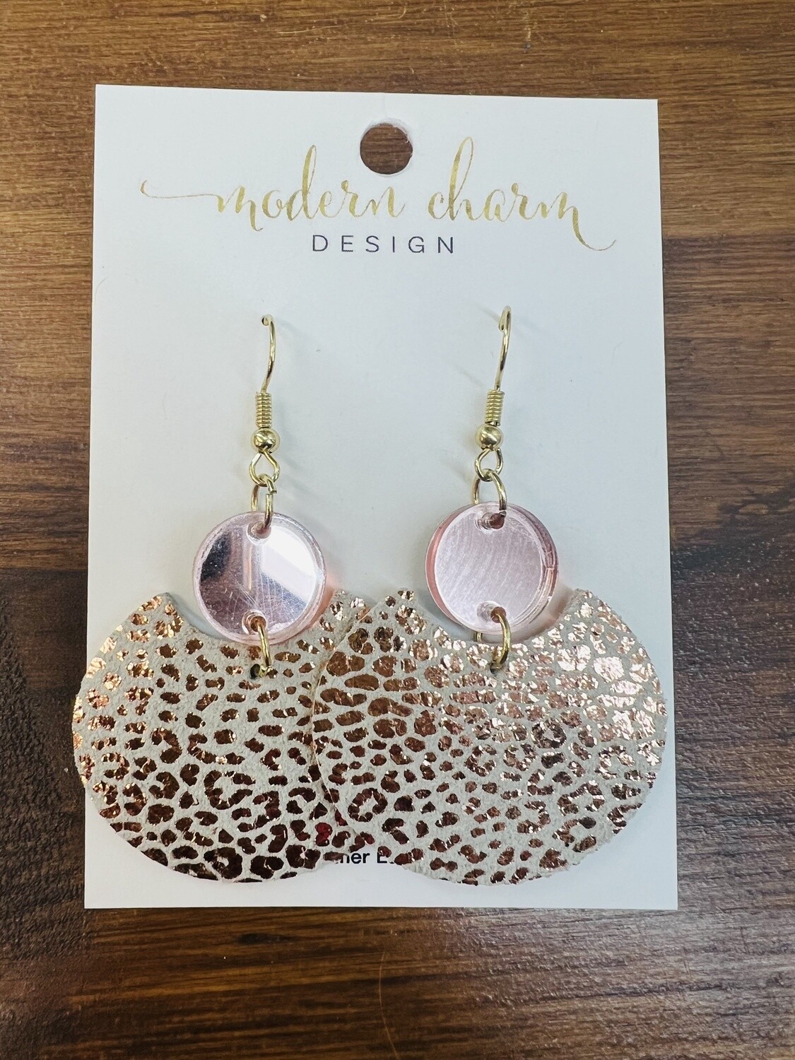 Earrings-Acrylic w Leather