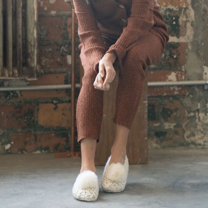 LK Lemon-popcorn Pom ballerina slipper-280