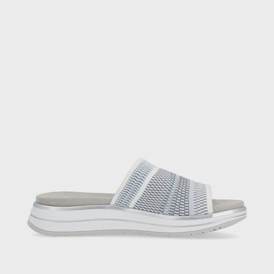 Remonte Blue Grey Combo Slide # D1J54