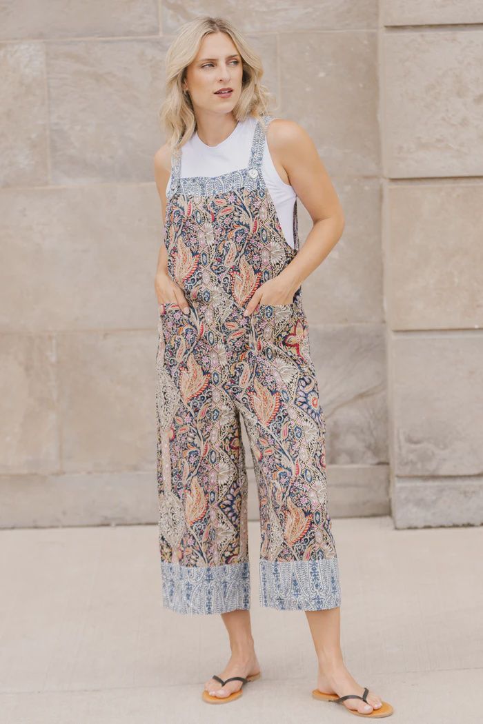 Shannon-5551-Elora Overall-Blue Paisley Mix
