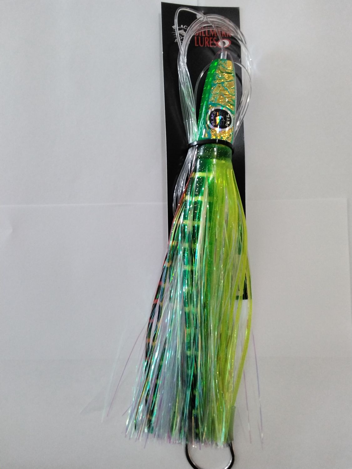 10&#39;&#39; JUMBO LONGNOSE BULLET FLASH/SKIRT, Colour: #28/#14 TINSEL