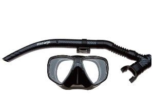 ADULT MASK&amp;SNORKEL SET/ CARBON/BLACK