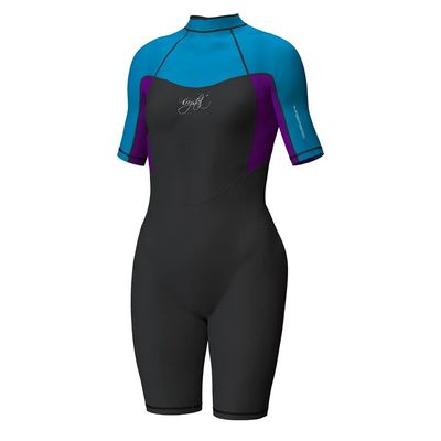 GIRLS SUPERSTRETCH 2mm SPRINGSUIT BLUE/BLACK