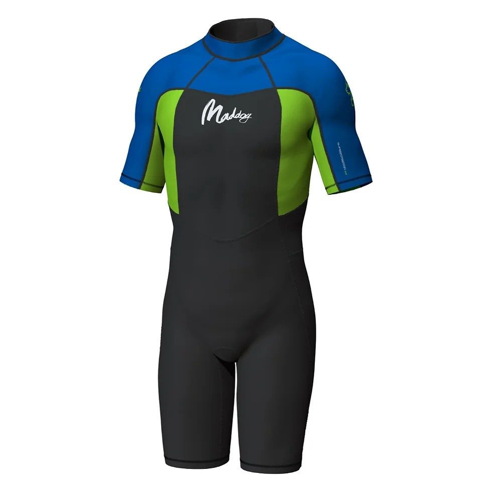 MADDOG BOYS SUPERSTRETCH 2mm SPRINGSUIT BLU/BLK