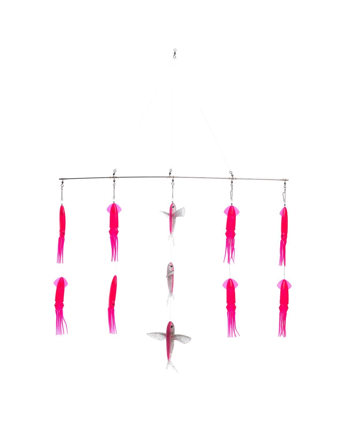 SEA PRO TEASER BAR 900mm 8 PINK SQUID/3 PINK BIRD
