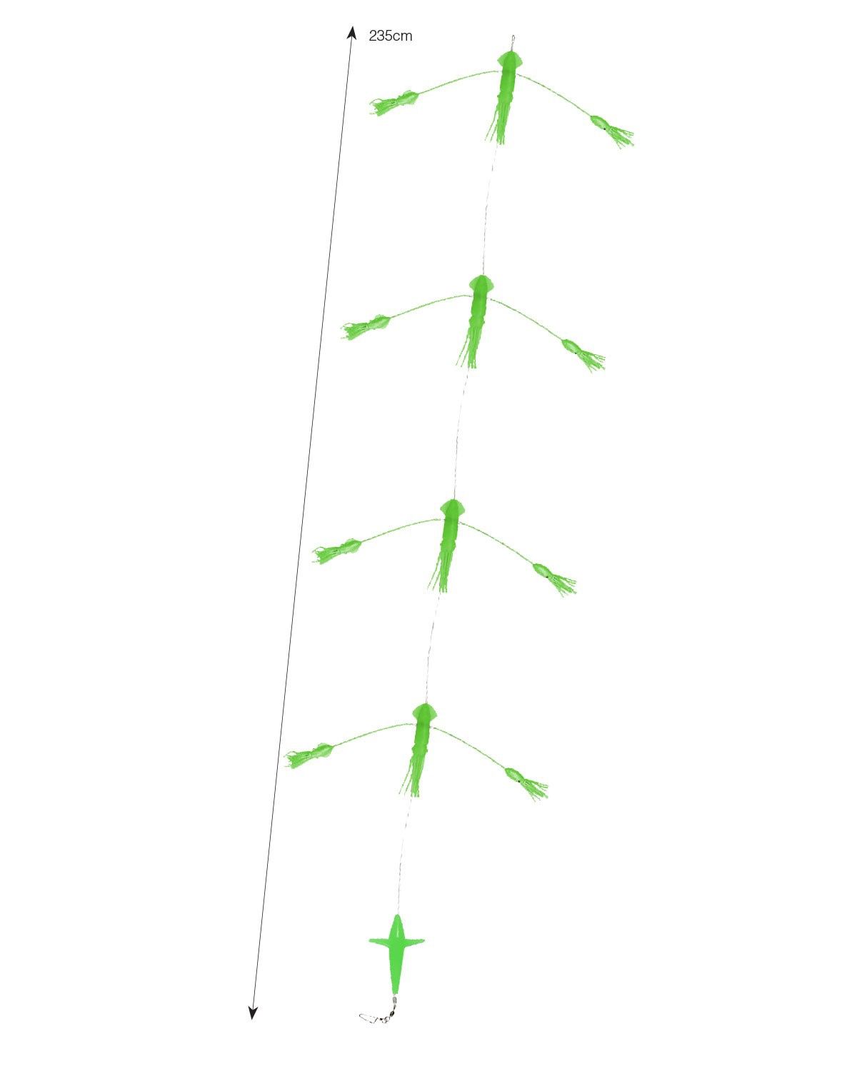 AFN FLYING FLIP BAIT TEASER-4 BAY, Colour: GREEN