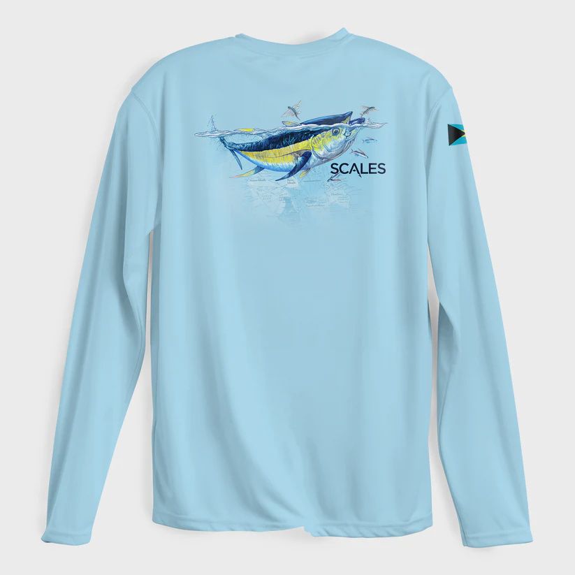 TUNA FRENZY PERFORMANCE SHIRT L/S LIGHT BLUE