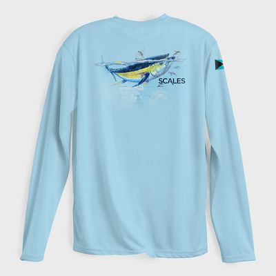 TUNA FRENZY PERFORMANCE SHIRT L/S LIGHT BLUE