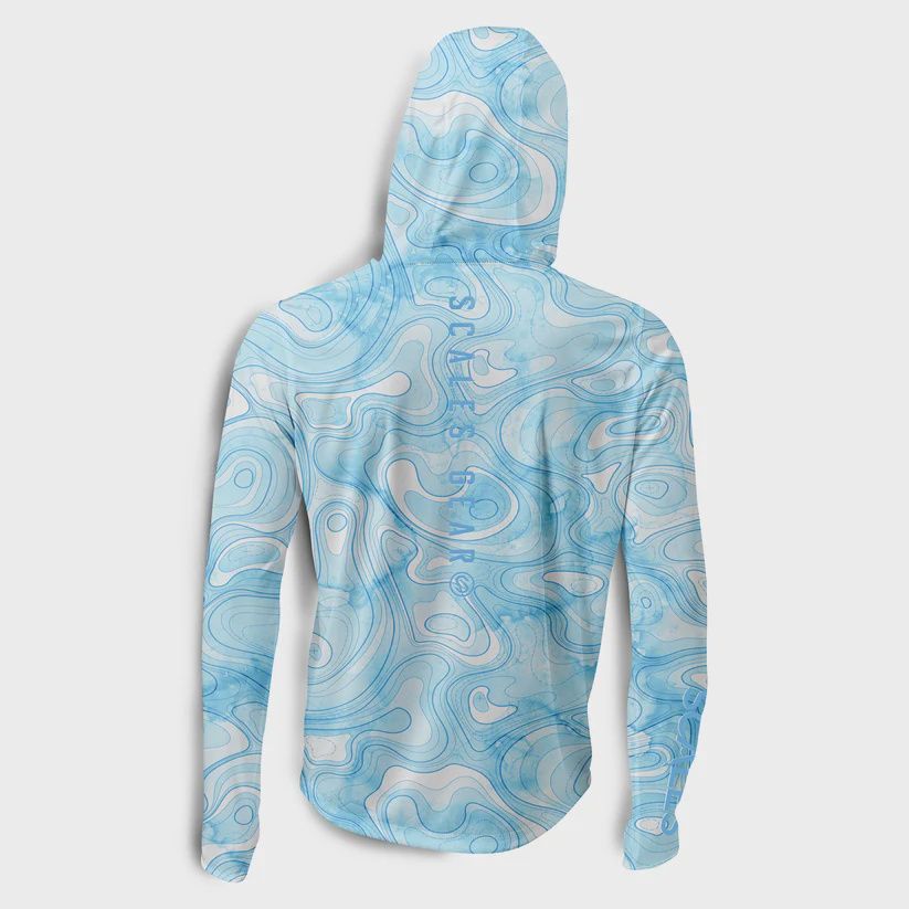 TOPO HOODED PERFORMANCE SHIRT L/S LIGHT BLUE