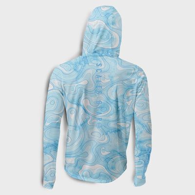 TOPO HOODED PERFORMANCE SHIRT L/S LIGHT BLUE