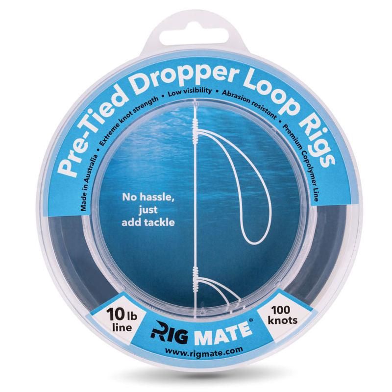 RIG MATE PRE TIED DROPPER LOOPS, Size: 10LB