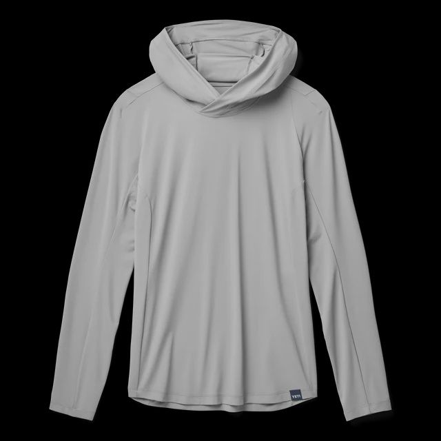 YETI HOODED SUNSHIRT GRAY
