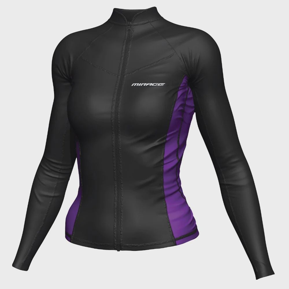 LADIES WATERSPORT TOP BLK/PUR