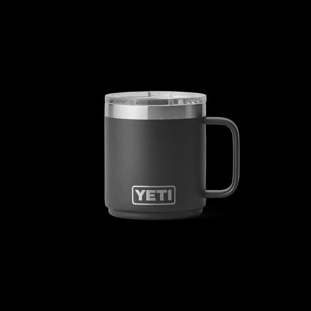 YETI RAMBLER 10 OZ (296 ML) STACKABLE MUG WITH MAGSLIDE LID, Colour: BLACK