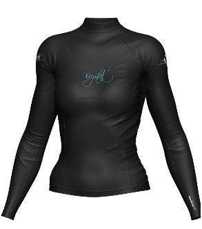 CRYSTAL LADIES L/S BLACK RASHIE