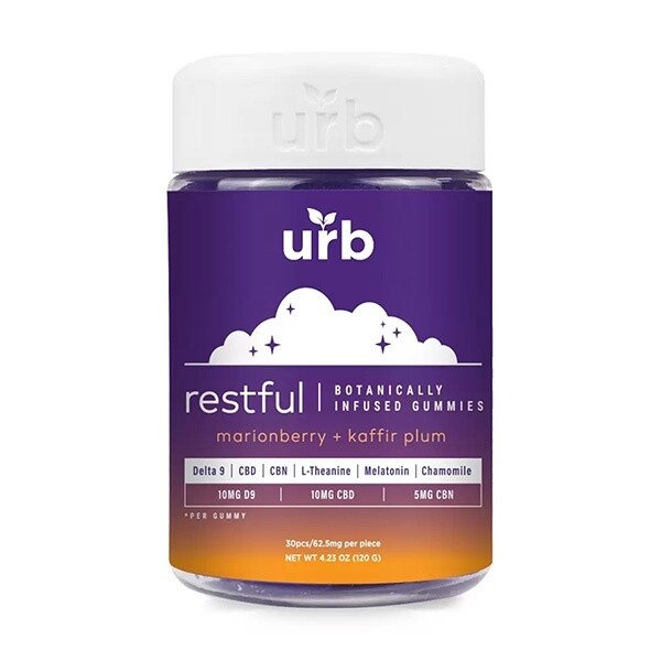 Urb Restful Botanical Infused Gummies | 1875mg