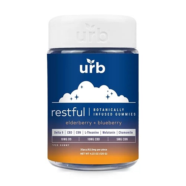 Urb Restful Botanical Infused Gummies | 1875mg, Flavor:: Elderberry &amp; Blueberry