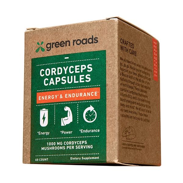 Green Roads Functional Mushroom Capsules, Type:: Cordyceps Energy &amp; Endurance
