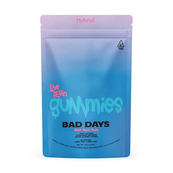 Bad Days Live Resin Gummies | 400mg, Flavor:: Blue Razz Rntz