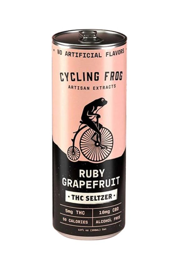 Cycling Frog D9 + CBD Seltzer | 12oz, Flavor: Ruby Grapefruit