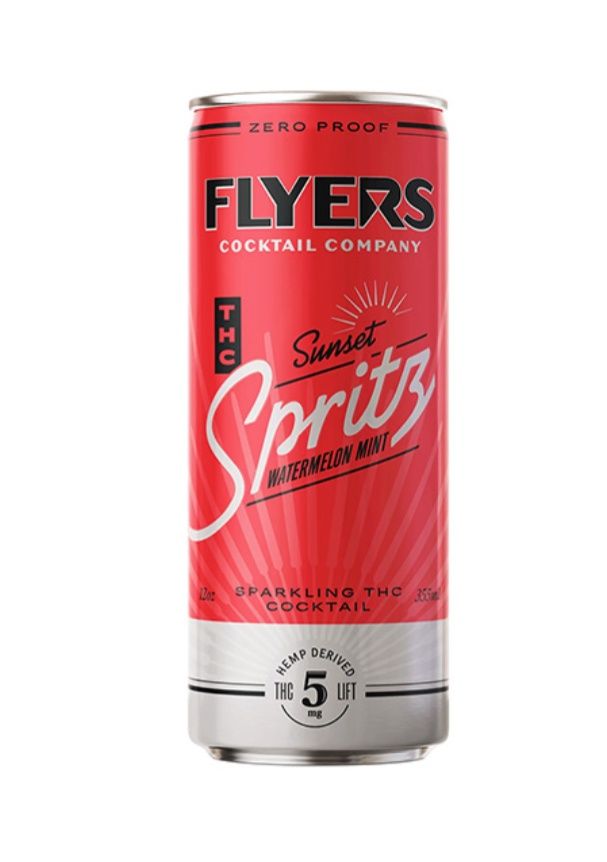 Flyers Cocktail Co. Cannabis Infused Seltzer | 12oz., Flavor: Watermelon Mint