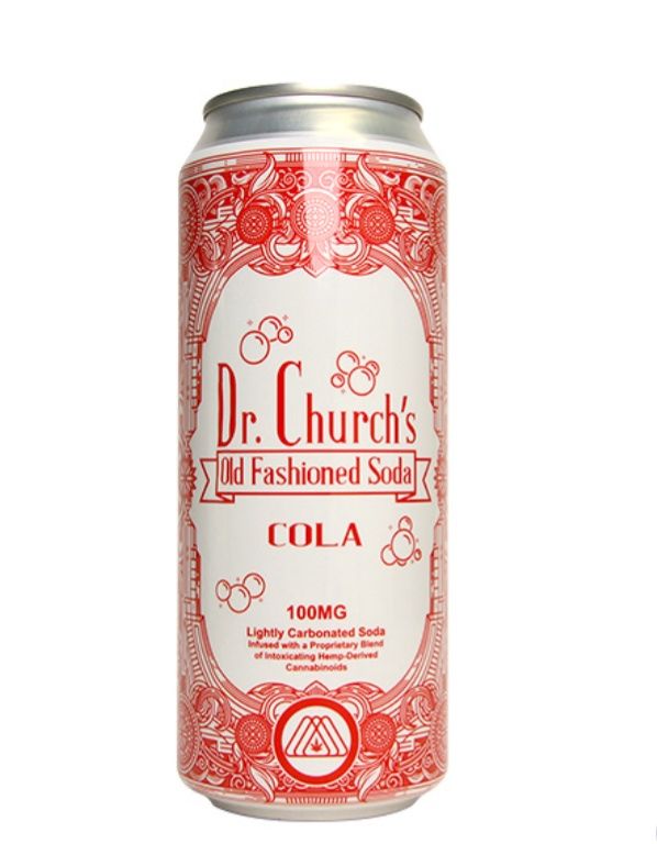 Dr Church’s Delta-8 Soda | 100mg, Flavor: Cola