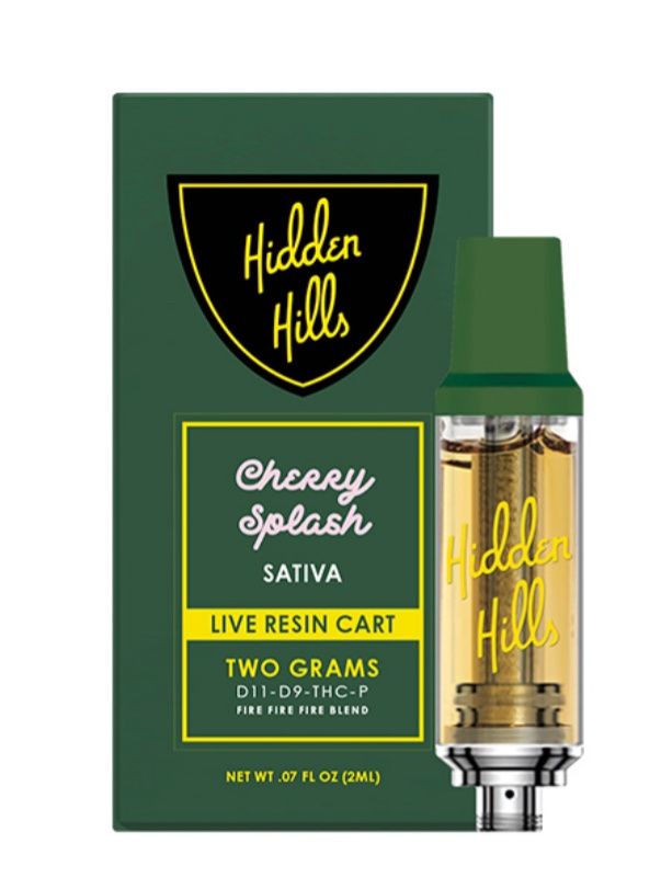 Hidden Hills Live Resin Cartridge | 2g, Flavor: Cherry Splash