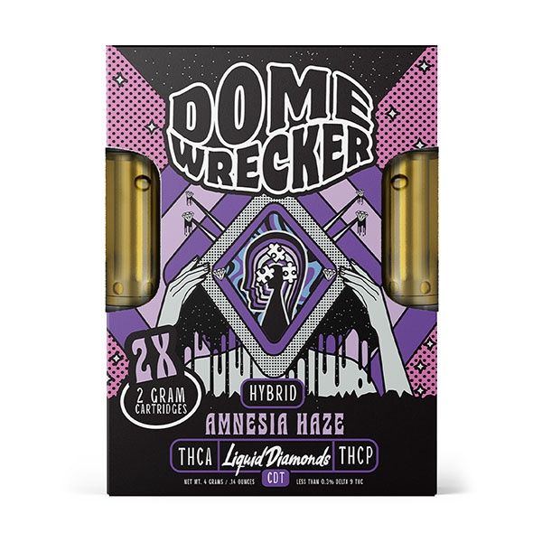 Hixotic Dome Wrecker Cartridges | 2pk 4g, Strain: Amnesia Haze