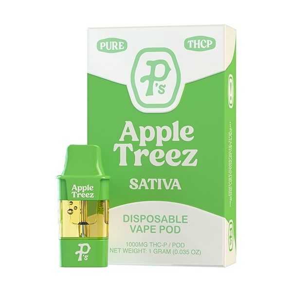 Pushin P&#39;s Pod Replacement | 1g, Strain: Apple Treez