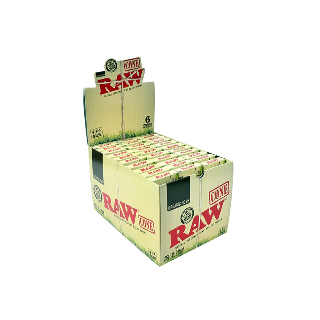 Raw Organic Cones, Size:: 1 &amp; 1/4 | 6pk