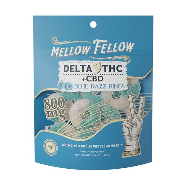 Mellow Fellow Delta 9 Gummies | 800mg, Flavors:: Blue Razz