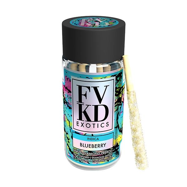 FVKD Liquid Diamonds Pre Rolls | 7.5g, Strains:: Blueberry
