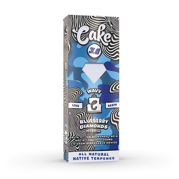 Cake Wavy Disposable | 3g, Strains:: Blueberry Diamonds