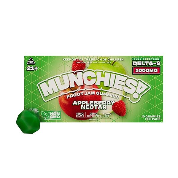 Delta Munchies D9 Froot Jams 10ct | 1,000mg, Flavors:: Appleberry Nectar