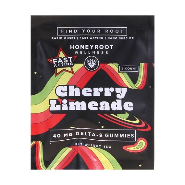 honeyroot Delta 9 Gummies | 2ct | 40mg, Flavor: Cherry Limeade