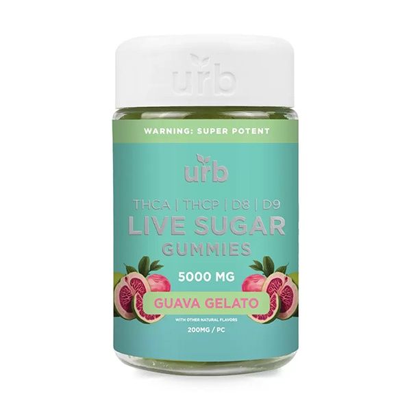 URB THCA Live Sugar Gummies | 5,000mg, Flavor: Guava Gelato