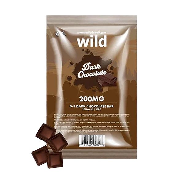 Wild D9 Chocolate Bar | 10ct | 200mg, Flavor: Dark Choclate