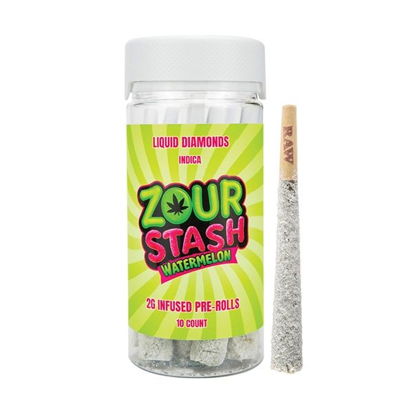 Zour Stash Liquid Diamond Pre Rolls | 10ct | 20g