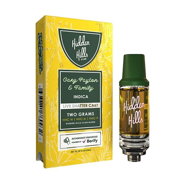 Hidden Hills Live Shatter Cartridge | 2g, Strains:: Gary Payton &amp; Family