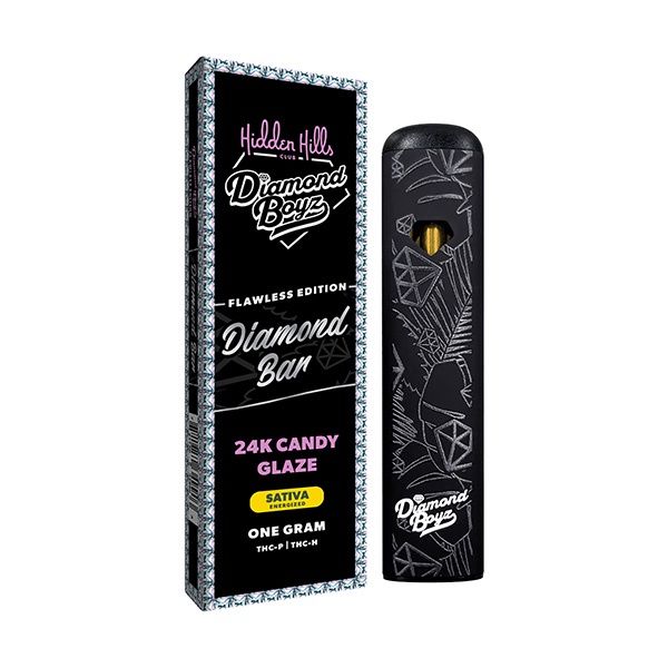 Hidden Hills Flawless Edition Diamond Bar Vape | 1g, Strains:: 24k Candy Glaze