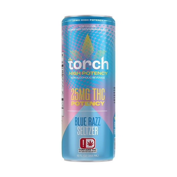 Torch THC Seltzer 25mg, Flavors:: Blue Razz