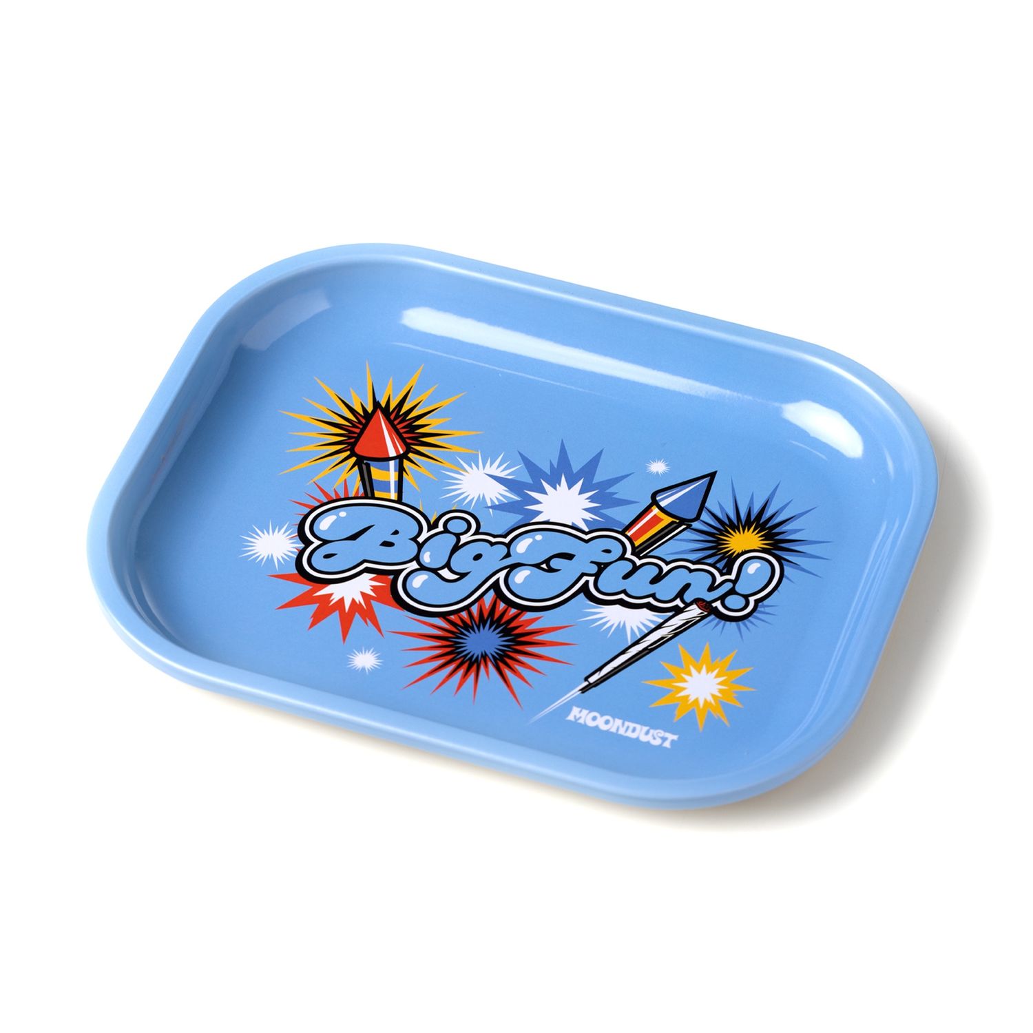Big Fun small rolling tray, Style:: Fireworks