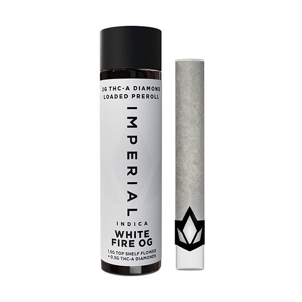 Imperial THCA Diamond Loaded Pre-Rolls | 2g, Strain: White Fire OG – Indica