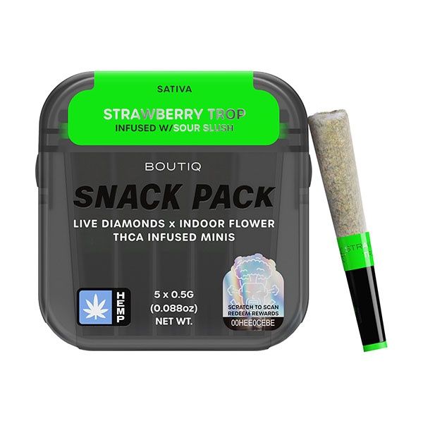 Boutiq Snack Pack Live Resin Diamond Minis | 5 Pack, Strains:: Strawberry Trop